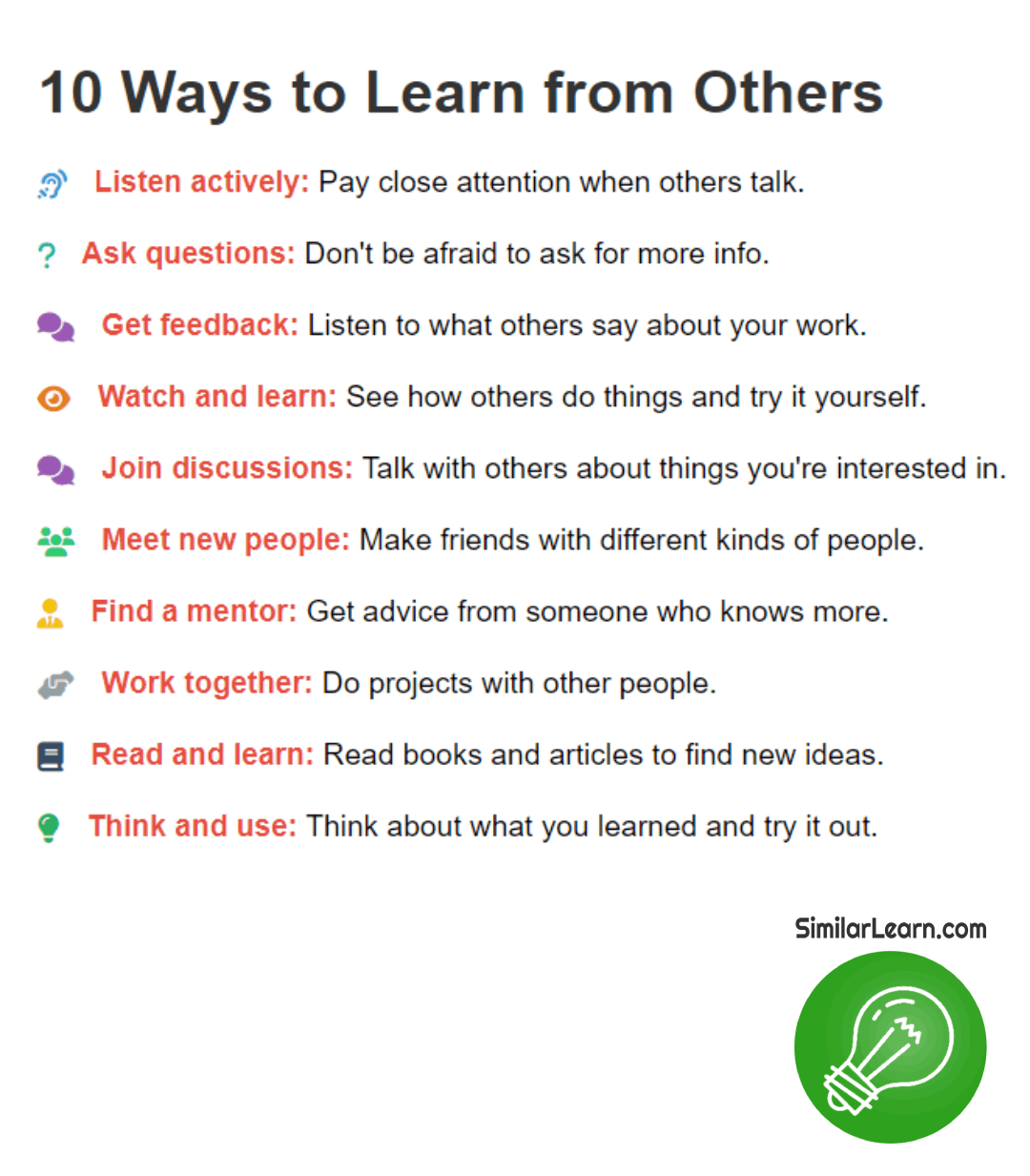 10 ways to learn from others