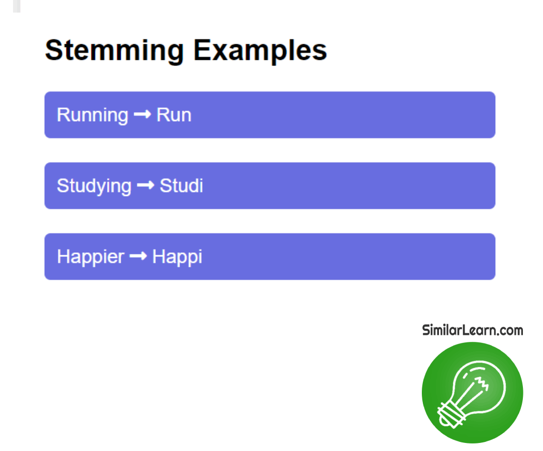 stemming examples
